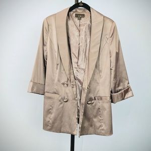 NWOT Silver Satin Blazer
